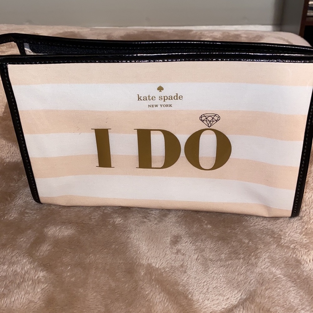 Kate spade I DO/I DID reverse clutch or makeup bag